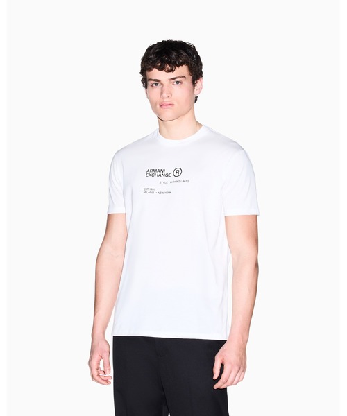 ARMANI EXCHANGE(アルマーニエクスチェンジ)の「【A|X アルマーニ エクスチェンジ】バックプリント 半袖クルーネックTシャツ/REGULAR(Tシャツ/カットソー・メンズ・オフホワイト/ブラック・X-SMALL/X-LARGE/SMALL/MEDIUM/LARGE/XX-LARGE)」の7枚目の写真