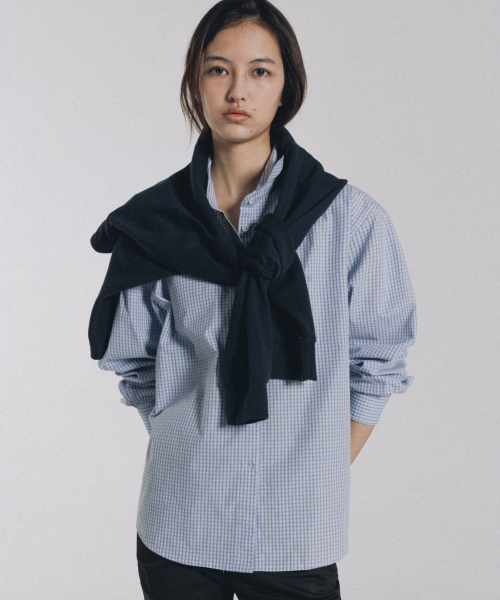 ANDNEEDS(アンドニーズ)の「Breeze check shirt (blue)(シャツ/ブラウス・レディース・その他・FREE)」の4枚目の写真