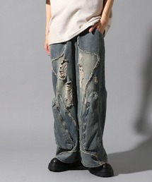 LAND MUSEUM（ランドミュージアム）の「LAND MUSEUM／グランジワイドデニム（デニムパンツ）」