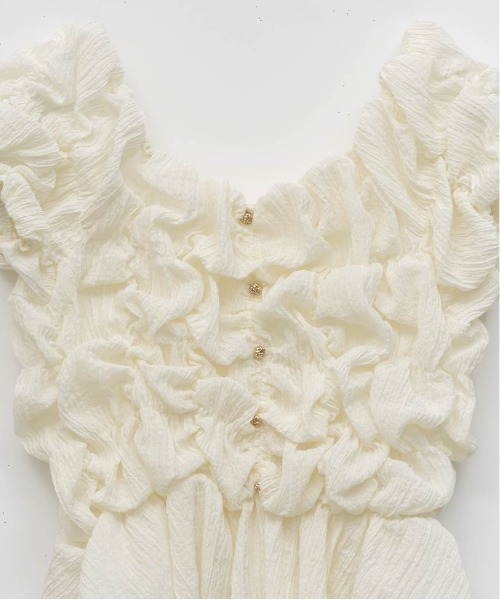 RANDA（ランダ）の「シャーリングオフショルダートップス（シャツ/ブラウス・レディース・ブラック/アイボリー/ピンク・FREE）」の15枚目の写真