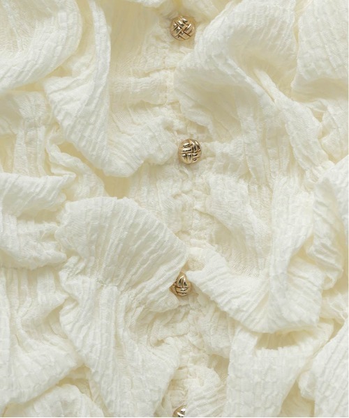 RANDA（ランダ）の「シャーリングオフショルダートップス（シャツ/ブラウス・レディース・ブラック/アイボリー/ピンク・FREE）」の16枚目の写真