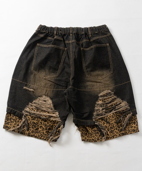JOHN'S CLOSET(ジョンズクローゼット)の「【31】ドッキングデザイン クラッシュデニムハーフパンツ/ワイドジョーツ(デニムパンツ・メンズ・ブラック/ブラック系/ネイビー・LARGE/MEDIUM)」の17枚目の写真