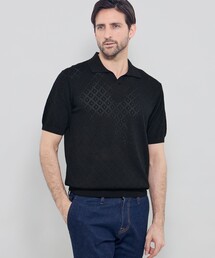 MACKINTOSH LONDON | ランダムアイレットスキッパーニットポロ(ポロシャツ)