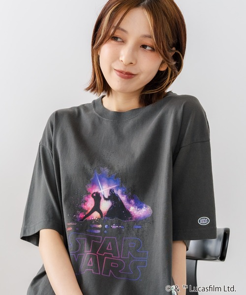 DISCUS(ディスカス)の「【DISCUS/ディスカス】【選べる丈感・STARWARS】DISCUS×スターウォーズ コラボTシャツ クロップド短丈・BIGシルエット(Tシャツ/カットソー・レディース・ブラック系その他4/ブラック系その他2/ブラック系その他/ブラック系その他3・MEDIUM/LARGE)」の17枚目の写真