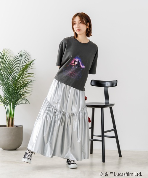 DISCUS(ディスカス)の「【DISCUS/ディスカス】【選べる丈感・STARWARS】DISCUS×スターウォーズ コラボTシャツ クロップド短丈・BIGシルエット(Tシャツ/カットソー・レディース・ブラック系その他4/ブラック系その他2/ブラック系その他/ブラック系その他3・MEDIUM/LARGE)」の14枚目の写真