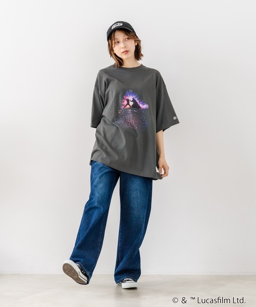 DISCUS(ディスカス)の「【DISCUS/ディスカス】【選べる丈感・STARWARS】DISCUS×スターウォーズ コラボTシャツ クロップド短丈・BIGシルエット(Tシャツ/カットソー・レディース・ブラック系その他4/ブラック系その他2/ブラック系その他/ブラック系その他3・MEDIUM/LARGE)」の18枚目の写真