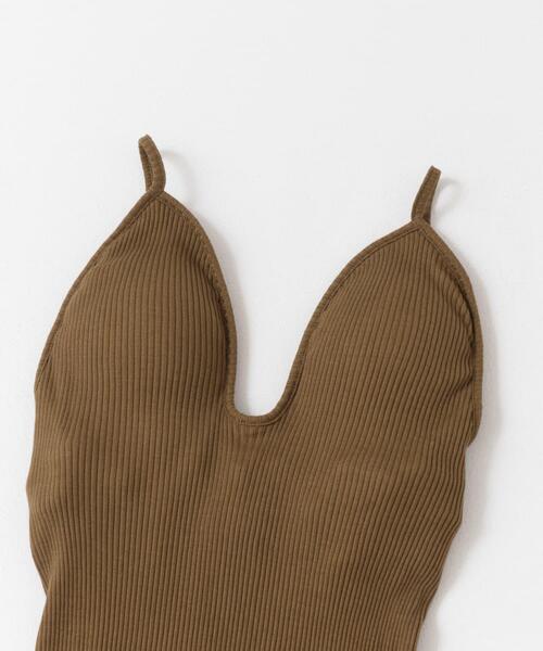 HAKUJI（ハクジ）の「HAKUJI　Supima silk bra camisole（キャミソール・レディース・ブラウン系その他・FREE）」の3枚目の写真