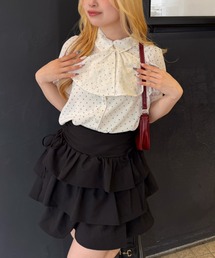 色違いで揃えたい!レースボウタイ付ブラウス