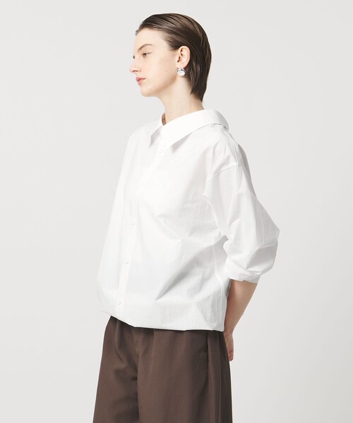 ASTRAET（アストラット）の「＜ASTRAET＞コットン バックフロント 2WAYシャツ（シャツ/ブラウス・レディース・ライトブルー/ホワイト・FREE）」の2枚目の写真