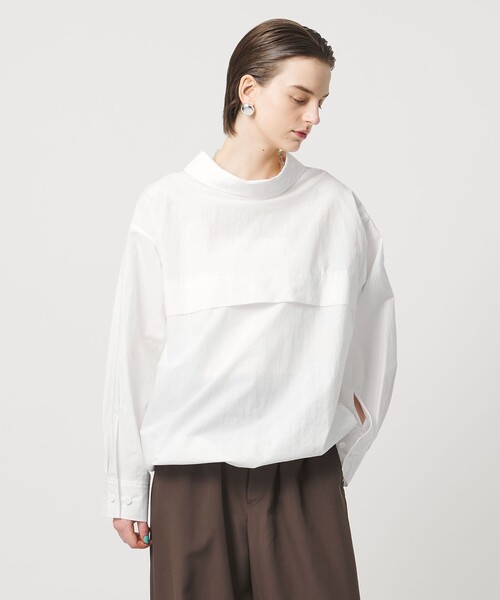 ASTRAET（アストラット）の「＜ASTRAET＞コットン バックフロント 2WAYシャツ（シャツ/ブラウス・レディース・ライトブルー/ホワイト・FREE）」の6枚目の写真