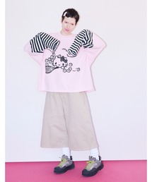 《Little sunny bite》hello kitty x little sunny bite fake layered long tee