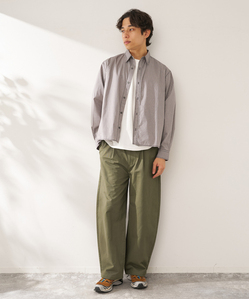 B.C STOCK(ベーセーストック)の「ヘビーステッチクロップシャツ(シャツ/ブラウス・メンズ・チャコールグレー/ブルー系その他/ベージュ/ブラウン/ホワイト・LARGE/MEDIUM)」の6枚目の写真