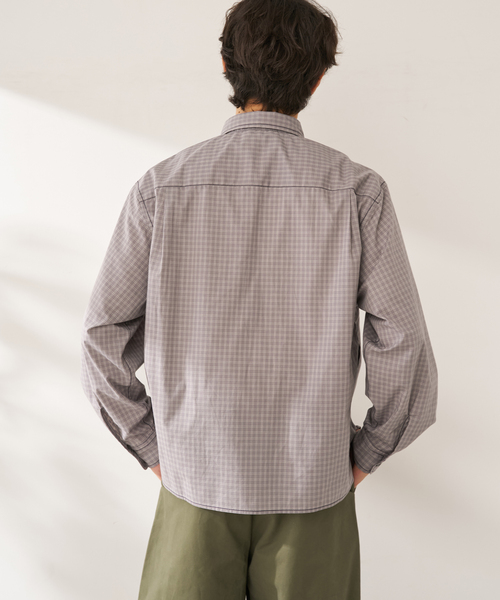 B.C STOCK(ベーセーストック)の「ヘビーステッチクロップシャツ(シャツ/ブラウス・メンズ・チャコールグレー/ブルー系その他/ベージュ/ブラウン/ホワイト・LARGE/MEDIUM)」の9枚目の写真