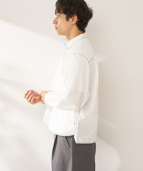 B.C STOCK(ベーセーストック)の「ヘビーステッチクロップシャツ(シャツ/ブラウス・メンズ・チャコールグレー/ブルー系その他/ベージュ/ブラウン/ホワイト・LARGE/MEDIUM)」の12枚目の写真