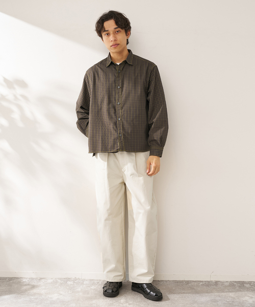 B.C STOCK(ベーセーストック)の「ヘビーステッチクロップシャツ(シャツ/ブラウス・メンズ・チャコールグレー/ブルー系その他/ベージュ/ブラウン/ホワイト・LARGE/MEDIUM)」の14枚目の写真