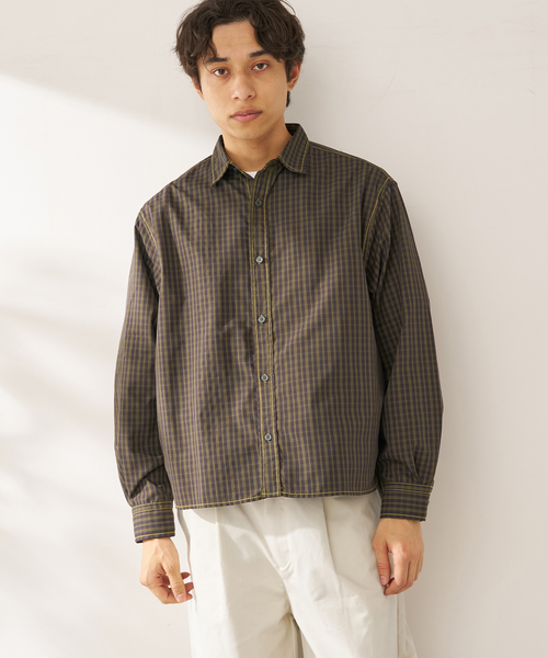 B.C STOCK(ベーセーストック)の「ヘビーステッチクロップシャツ(シャツ/ブラウス・メンズ・チャコールグレー/ブルー系その他/ベージュ/ブラウン/ホワイト・LARGE/MEDIUM)」の15枚目の写真