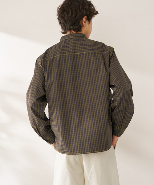 B.C STOCK(ベーセーストック)の「ヘビーステッチクロップシャツ(シャツ/ブラウス・メンズ・チャコールグレー/ブルー系その他/ベージュ/ブラウン/ホワイト・LARGE/MEDIUM)」の17枚目の写真