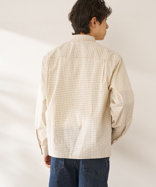 B.C STOCK(ベーセーストック)の「ヘビーステッチクロップシャツ(シャツ/ブラウス・メンズ・チャコールグレー/ブルー系その他/ベージュ/ブラウン/ホワイト・LARGE/MEDIUM)」の19枚目の写真