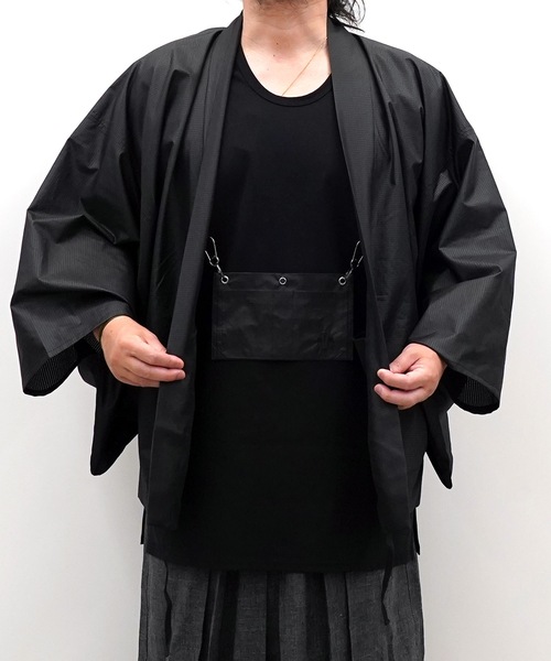 和ROBE（ワローブ）の「2026春　和ROBE　/　X-PAC HAORIHIMO PORCH（ボディバッグ/ウエストポーチ・メンズ・ブラック/グレー・FREE）」の3枚目の写真
