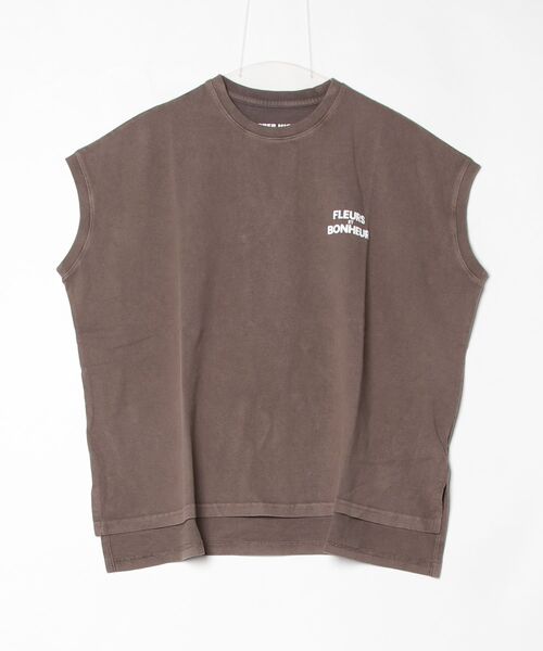 upperhights（アッパーハイツ）の「upper hights/BIG NO SLEEVE TEE（Tシャツ/カットソー・レディース・アイボリー/モカ・1）」の2枚目の写真