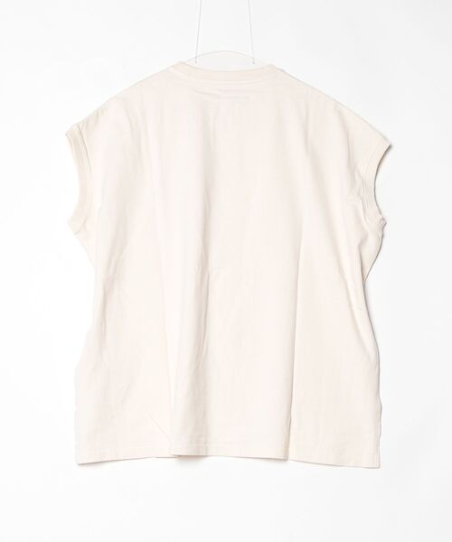 upperhights（アッパーハイツ）の「upper hights/BIG NO SLEEVE TEE（Tシャツ/カットソー・レディース・アイボリー/モカ・1）」の3枚目の写真