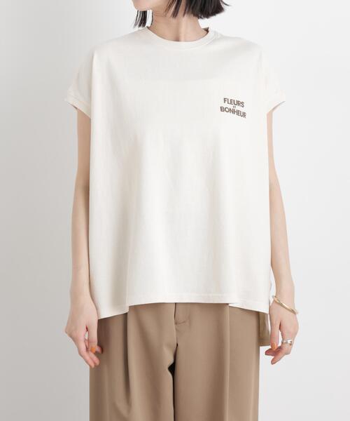 upperhights(アッパーハイツ)の「upper hights/BIG NO SLEEVE TEE(Tシャツ/カットソー・レディース・アイボリー/モカ・1)」の10枚目の写真