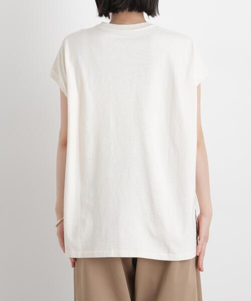 upperhights(アッパーハイツ)の「upper hights/BIG NO SLEEVE TEE(Tシャツ/カットソー・レディース・アイボリー/モカ・1)」の12枚目の写真