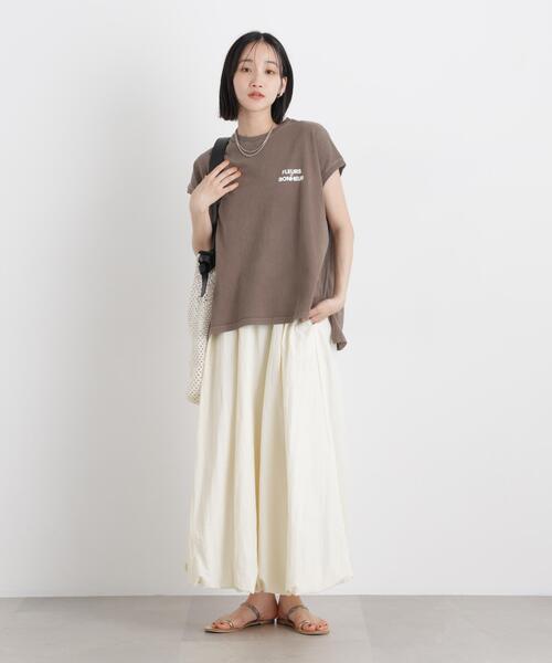 upperhights(アッパーハイツ)の「upper hights/BIG NO SLEEVE TEE(Tシャツ/カットソー・レディース・アイボリー/モカ・1)」の20枚目の写真
