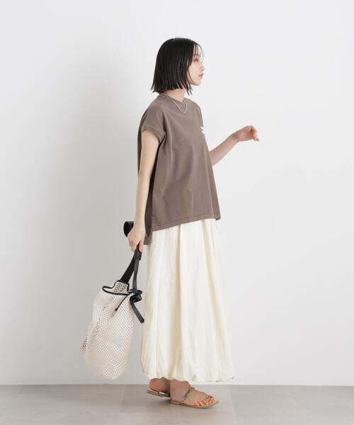 upperhights(アッパーハイツ)の「upper hights/BIG NO SLEEVE TEE(Tシャツ/カットソー・レディース・アイボリー/モカ・1)」の22枚目の写真