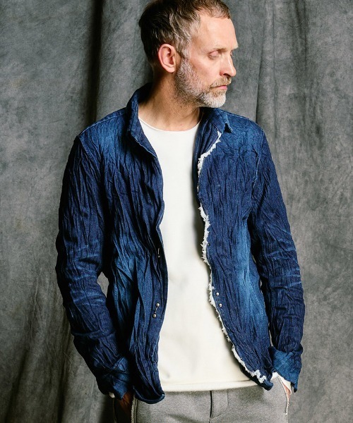 wjk（ダヴルジェイケイ）の「mj11530- 2-hook denim shirt デニムシャツ(4914 ds58j)（その他アウター・メンズ・ブラック/インディゴブルー・S/M/L/XL）」の3枚目の写真