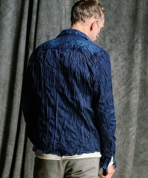 wjk（ダヴルジェイケイ）の「mj11530- 2-hook denim shirt デニムシャツ(4914 ds58j)（その他アウター・メンズ・ブラック/インディゴブルー・S/M/L/XL）」の5枚目の写真