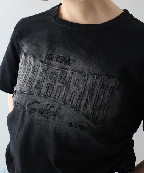 SpRay(スプレイ)の「ピグメントシャーリング Tシャツ(Tシャツ/カットソー・レディース・グレー/ブラック・FREE)」の19枚目の写真