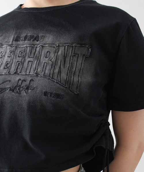 SpRay(スプレイ)の「ピグメントシャーリング Tシャツ(Tシャツ/カットソー・レディース・グレー/ブラック・FREE)」の20枚目の写真