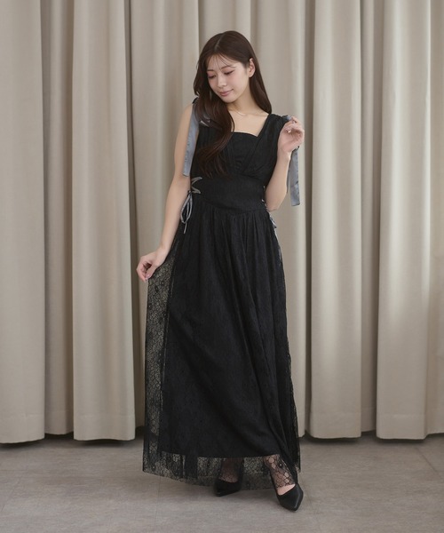 Ambre Neige(アンブルネージュ)の「lace ribbon dress / レースリボンワンピース(シャツワンピース・レディース・ブルー系その他/アイボリー/ブラック・FREE)」の21枚目の写真