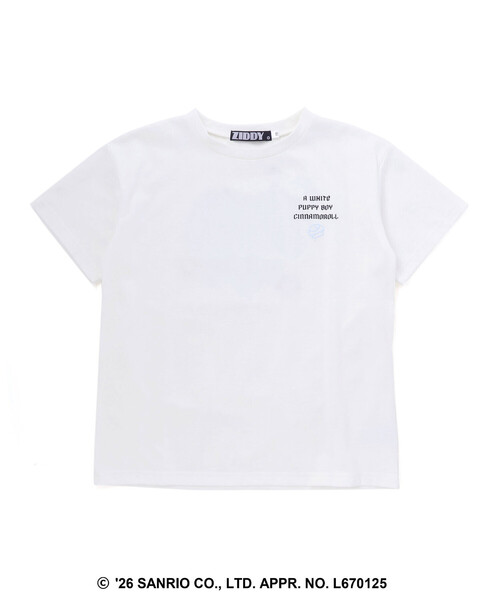ZIDDY(ジディ)の「【 ニコ☆プチ 】【シナモロール 】バックハート半袖Tシャツ(130~160cm)(Tシャツ/カットソー・キッズ・オフホワイト/パープル・140cm/150cm/130cm/FREE)」の9枚目の写真