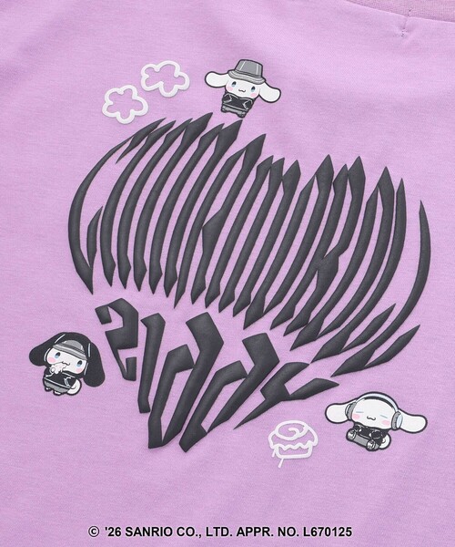 ZIDDY(ジディ)の「【 ニコ☆プチ 】【シナモロール 】バックハート半袖Tシャツ(130~160cm)(Tシャツ/カットソー・キッズ・オフホワイト/パープル・140cm/150cm/130cm/FREE)」の18枚目の写真