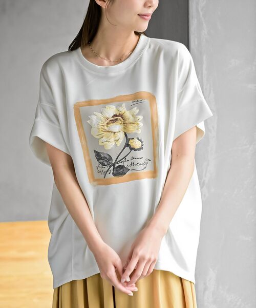 rps(アールピーエス)の「絵画プリントダンボールワイドT(Tシャツ/カットソー・レディース・オフホワイト/ホワイト系その他2/ホワイト系その他3・フリー)」の1枚目の写真