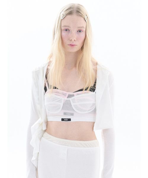 SORIN(ソリン )の「Stretchy Tulle Bralette/ストレッチチュール ブラレット(チューブトップ・レディース・ブラック/グレー/ピンク/ホワイト・38)」の2枚目の写真