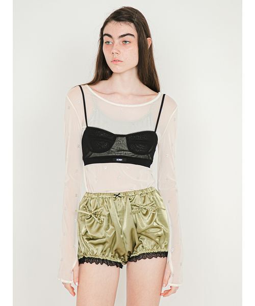 SORIN(ソリン )の「Stretchy Tulle Bralette/ストレッチチュール ブラレット(チューブトップ・レディース・ブラック/グレー/ピンク/ホワイト・38)」の5枚目の写真