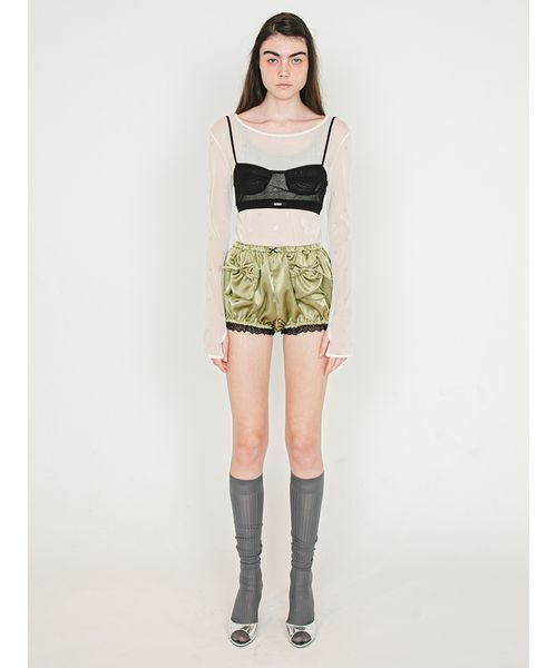 SORIN(ソリン )の「Stretchy Tulle Bralette/ストレッチチュール ブラレット(チューブトップ・レディース・ブラック/グレー/ピンク/ホワイト・38)」の6枚目の写真