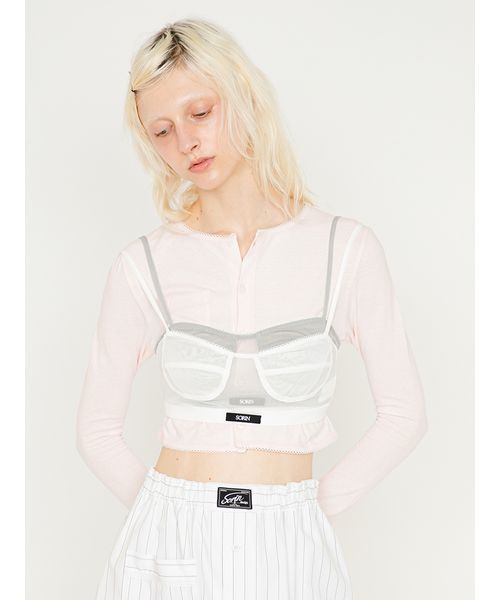 SORIN(ソリン )の「Stretchy Tulle Bralette/ストレッチチュール ブラレット(チューブトップ・レディース・ブラック/グレー/ピンク/ホワイト・38)」の14枚目の写真