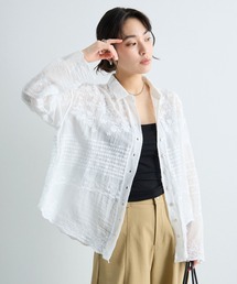 花レースシアーシャツ