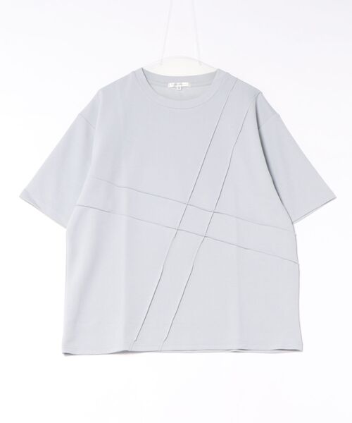 8(eight)(エイト)の「ピンタック梨地Tシャツ(Tシャツ/カットソー・メンズ・ブラック/グレー/チャコール・LARGE/MEDIUM)」の2枚目の写真