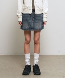 GENERAL IDEA（ジェネラルアイデア）の「【GENERAL IDEA】ウォッシュデニムミニスカート / WASHING DENIM MINI SKIRT（デニムスカート）」