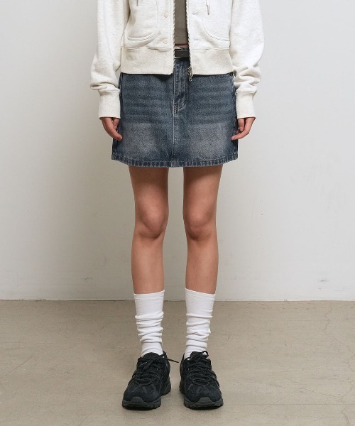 セール】【GENERAL IDEA】ウォッシュデニムミニスカート / WASHING