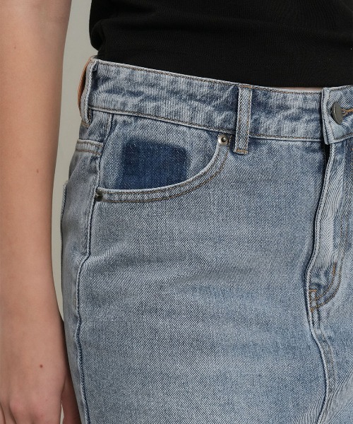 GENERAL IDEA(ジェネラルアイデア)の「【GENERAL IDEA】ウォッシュデニムミニスカート / WASHING DENIM MINI SKIRT(デニムスカート・レディース・ダークブルー/ライトブルー・S/M/L)」の12枚目の写真