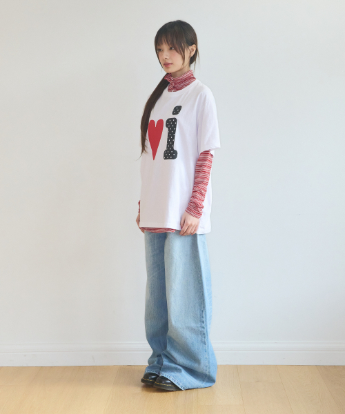 Video Jockey（ビデオジョッキー）の「ビビTシャツ[ホワイト]（Tシャツ/カットソー・レディース・ホワイト・X-SMALL/MEDIUM/SMALL）」の3枚目の写真