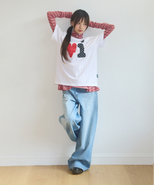 Video Jockey（ビデオジョッキー）の「ビビTシャツ[ホワイト]（Tシャツ/カットソー・レディース・ホワイト・X-SMALL/MEDIUM/SMALL）」の4枚目の写真