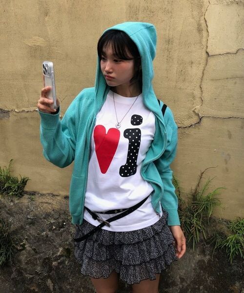Video Jockey（ビデオジョッキー）の「ビビTシャツ[ホワイト]（Tシャツ/カットソー・レディース・ホワイト・X-SMALL/MEDIUM/SMALL）」の8枚目の写真