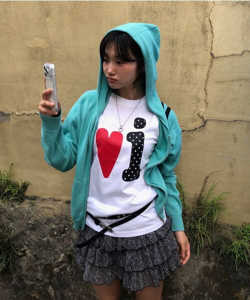 Video Jockey（ビデオジョッキー）の「ビビTシャツ[ホワイト]（Tシャツ/カットソー・レディース・ホワイト・X-SMALL/MEDIUM/SMALL）」の14枚目の写真
